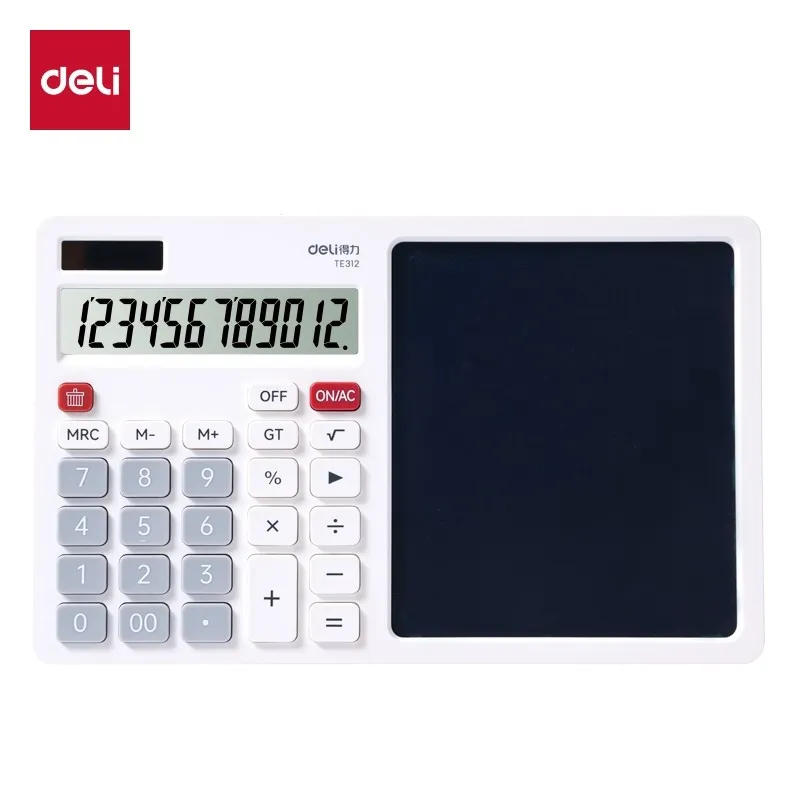 Deli TE312 12 Digit Calculator with LCD Writing 2
