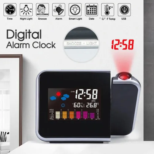 Digital Alarm Clock 8190 Color Screen Calendar 1