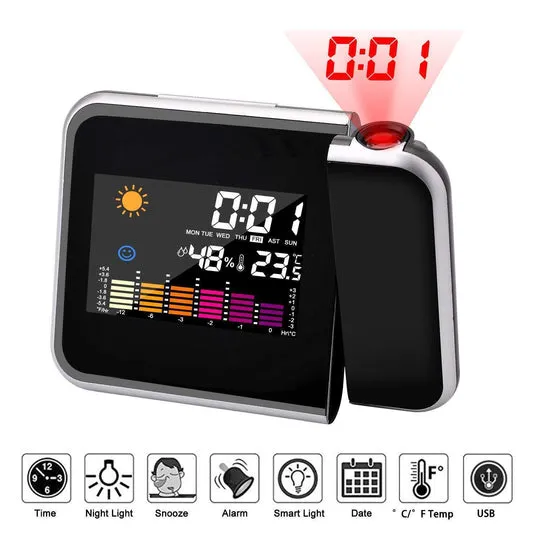 Digital Alarm Clock 8190 Color Screen Calendar 2