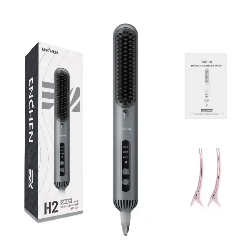 ENCHEN H2 2 In 1 Hair Straightener Brush image 2