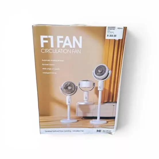 F1 Air Circulation Fan – Rechargeable 3 In 1 Portable Desk & Floor Fan with Remote Control 2