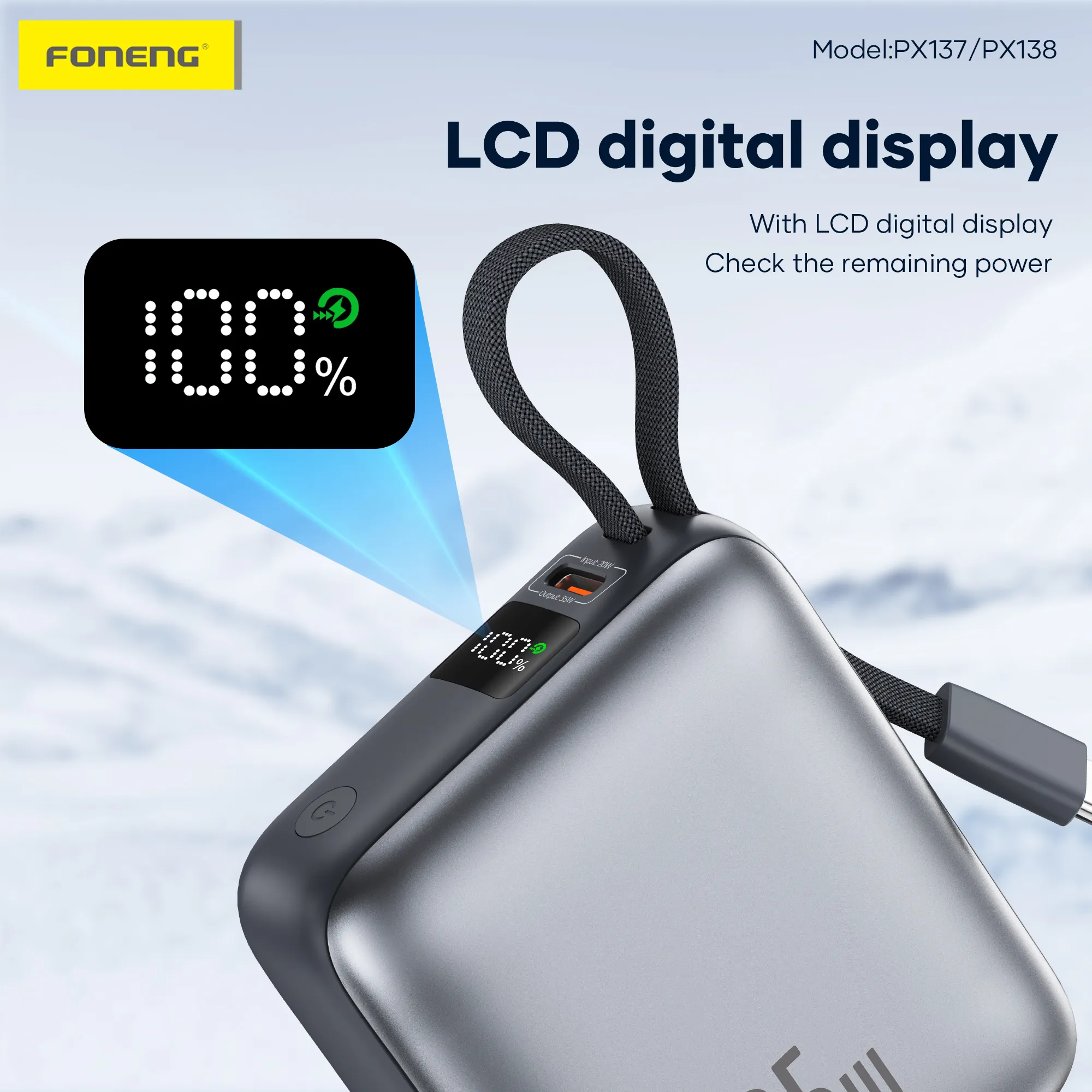 FONENG PX138 20000mAh Power Bank (45W) 1