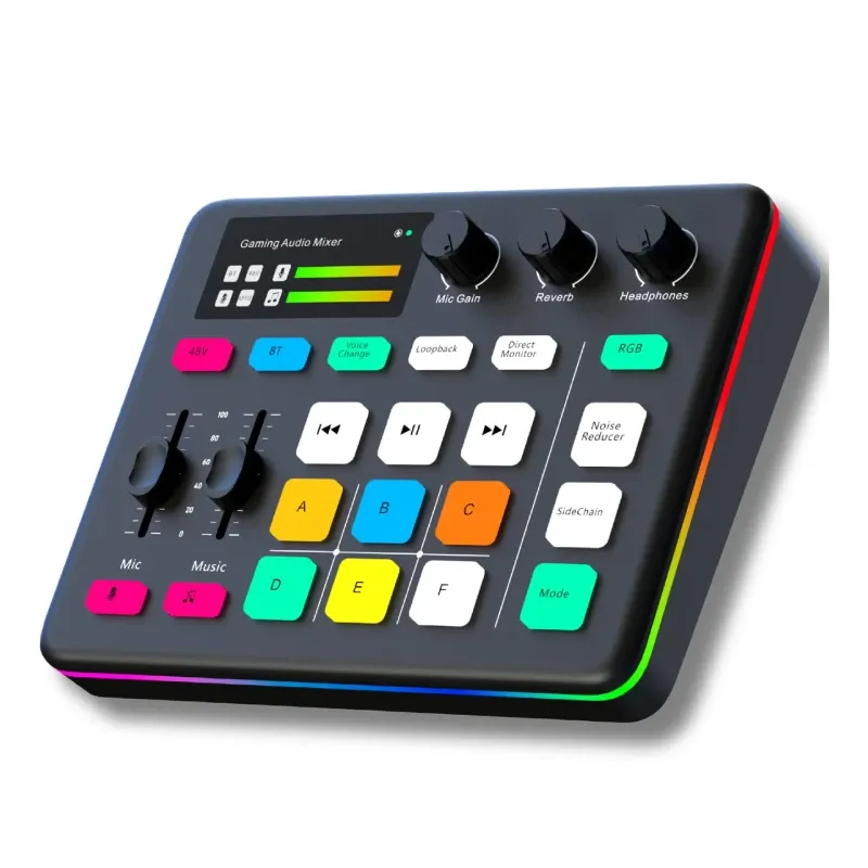 G1 Audio Mixer RGB Lighting Tuner Gaming Computer Sound Card  image 2
