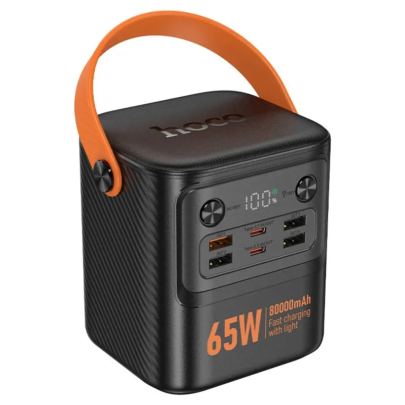 Hoco J152 80000mAh 22.5W Power Bank with Built-in Light