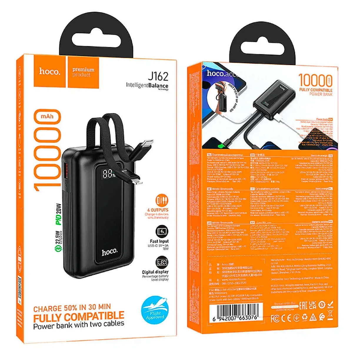 Hoco J162 Full Power Power Bank – 10000mAh Fast Charging On The Go 4