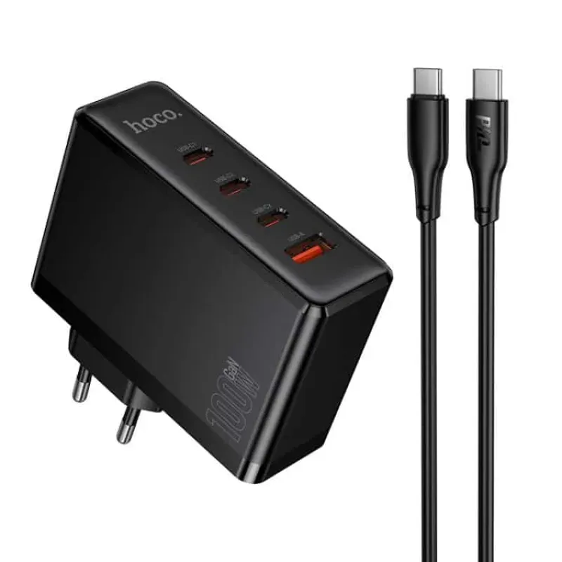 Hoco N85 Vigoroso 100W Four Ports GaN Fast Charger Set - selected variant