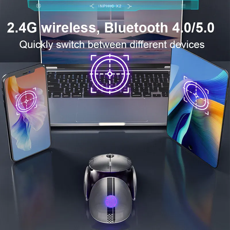 Inphic X2 Bluetooth And 2.4G Wireless Mouse For PC 3