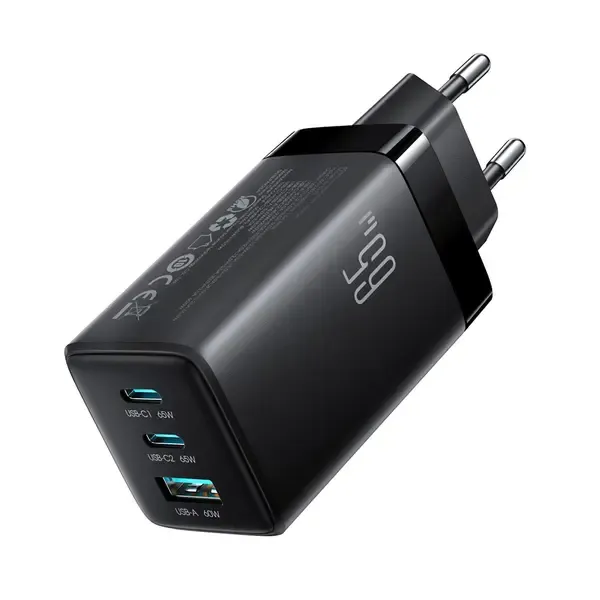 JOYROOM JR-TG10 65W 3-Port GaN Fast Wall Charger with Cable - selected variant