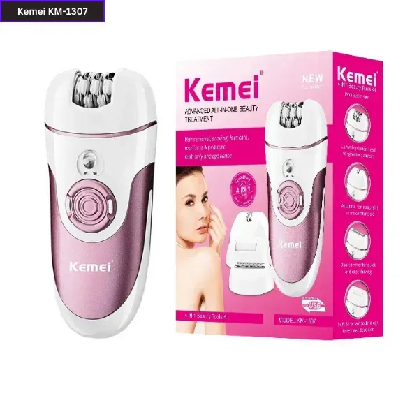 KEMEI KM-1307 4 in 1 Rechargeable Electric Female Epilator - selected variant