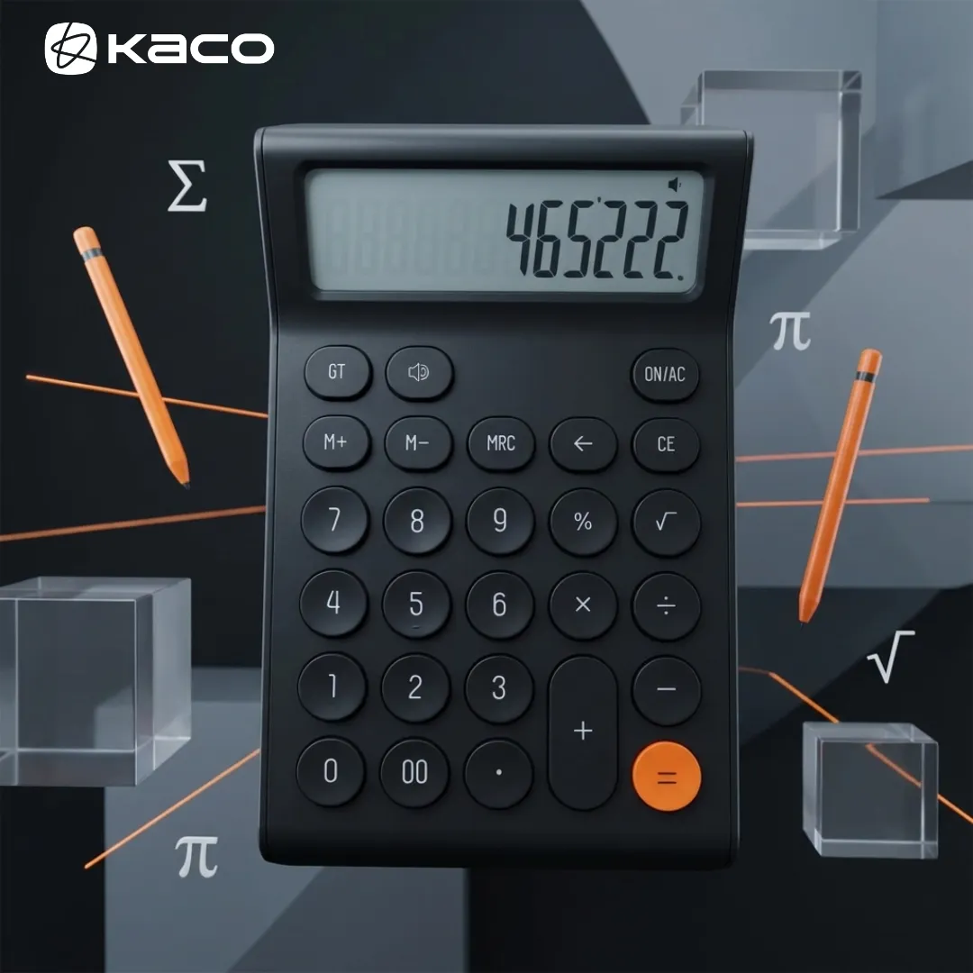 Kaco MATE Calculator Kalkulator 12 Digit Large Screen Battery K1429 Black 1