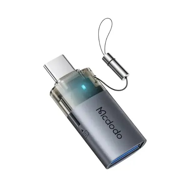 MCDODO OT 760 2 IN 1 USB A TO USB C TRANSFER ADAPTER WITH TF CARD READER