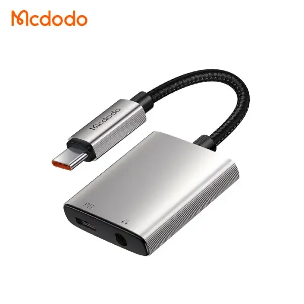 Mcdodo CA505 2 in 1 USB C to DC3.5 + USB C 2 in 1 Audio Adapter