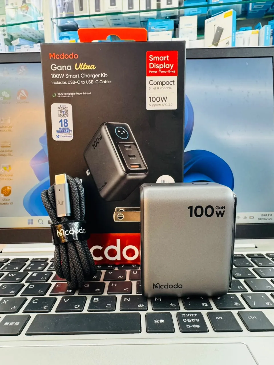 Mcdodo CH-6130 Gana Ultra 100W Smart Colour Display Fast Charging Power Adapter