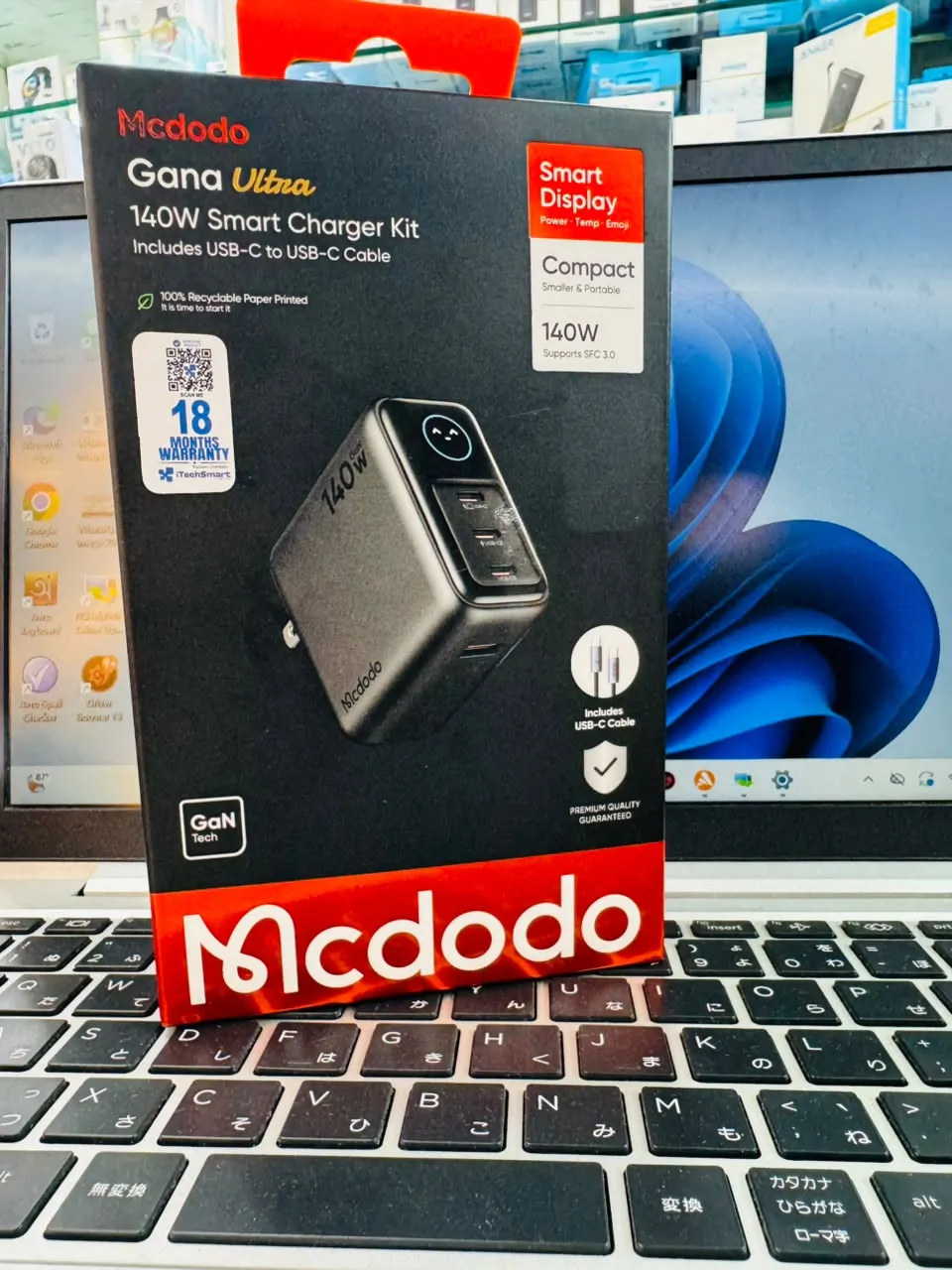 Mcdodo CH-6660 Gana Ultra 140W Smart Colour Display Fast Charging Power Adapter