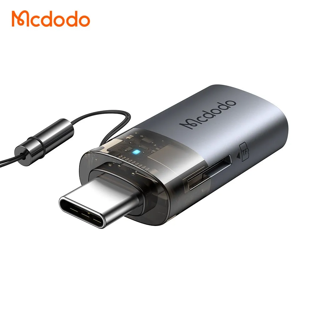 Mcdodo OT 7600 2 in 1 Type C to USB A Adapter Card Reader 1
