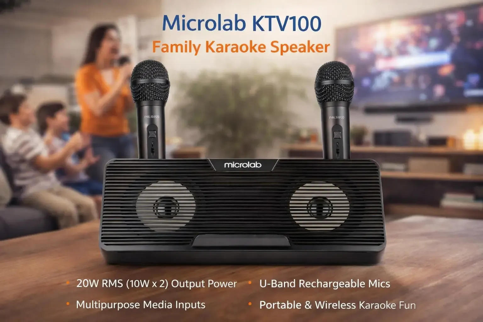 Microlab KTV100 Wireless Mini Karaoke Speaker