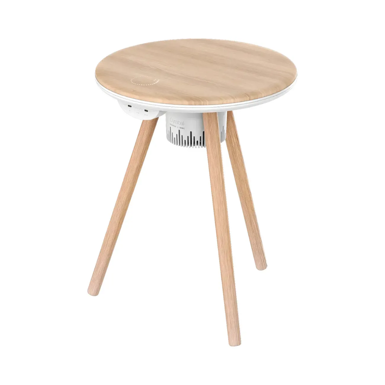 Momax Cymbal Foldable Smart Table With 15W Wireless Charging, 20W PD USB C & LED Speakers (QC7W) 1