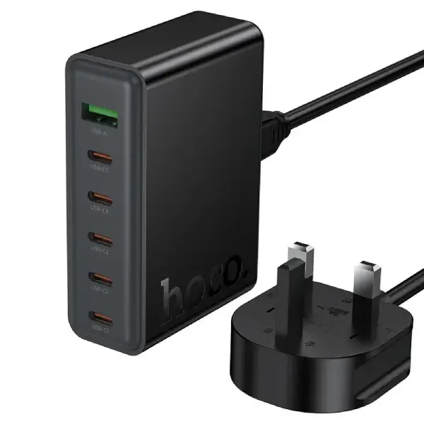 HOC C152B Modern Charging station PD70W UK 6 in 1 Charging cable - selected variant