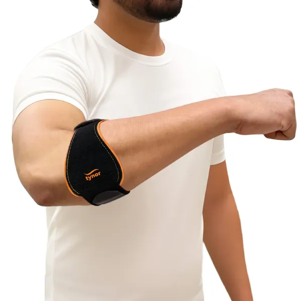Tynor Tennis/Golfer'S Elbow Support Pro - Black Orange