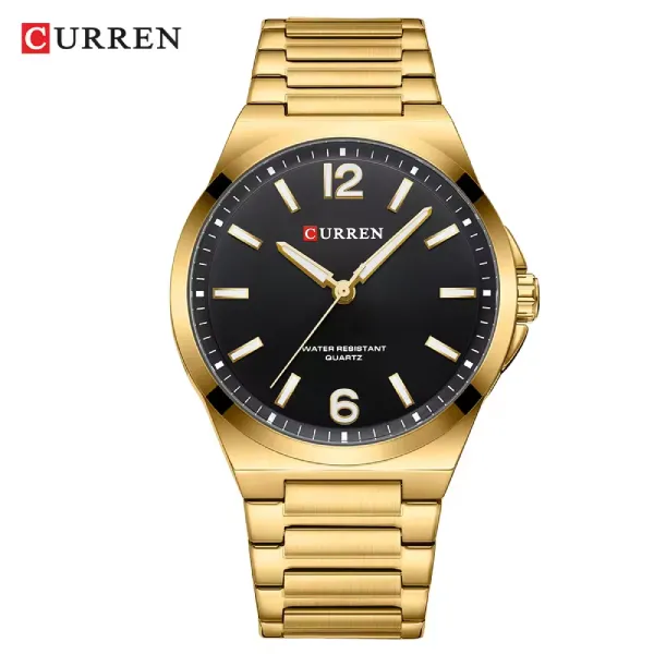 CURREN 8493 Men's Quartz Watch - Gold Black