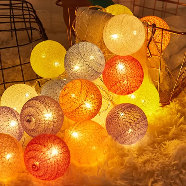 Colorful Cotton Ball Lights - selected variant