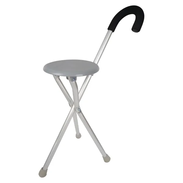 Dual-Purpose Folding Cane Chair – Portable 2-in-1 Walking Stick and Aluminum Travel Seat - selected variant
