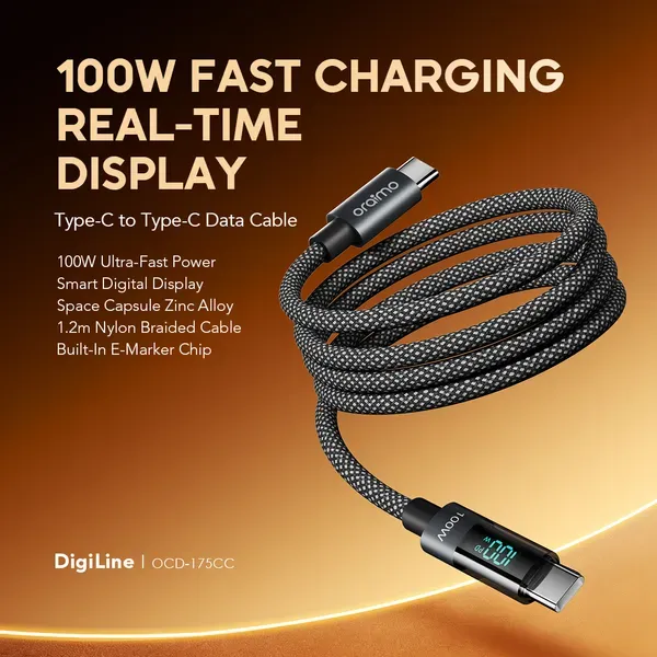 oraimo DigiLine 100W Type-C to Type-C Data Cable (OCD-175CC) - selected variant
