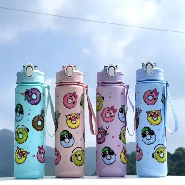 Cute Cartoon Donut Water Bottle 750ml - selected variant