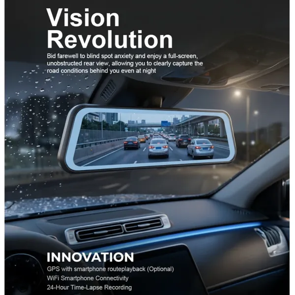 Blisbond A20 4K + 1080P Streaming Mirror Dash Cam - selected variant