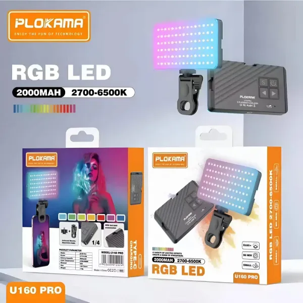 PLOKAMA U160 PRO RGB Portable LED Light - selected variant