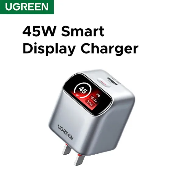 UGREEN X740 45W GaN USB-C Fast Charger with Smart Display - selected variant