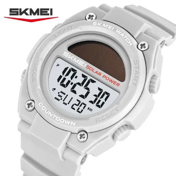 Skmei 2712 Men's Solar-Powered Digital Sports Watch - Grey
