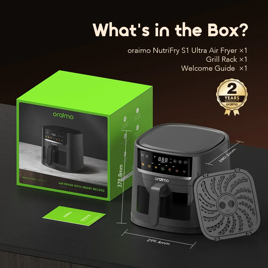 Oraimo OAF 521A NutriFry S1 Ultra Air Fryer 6L 2