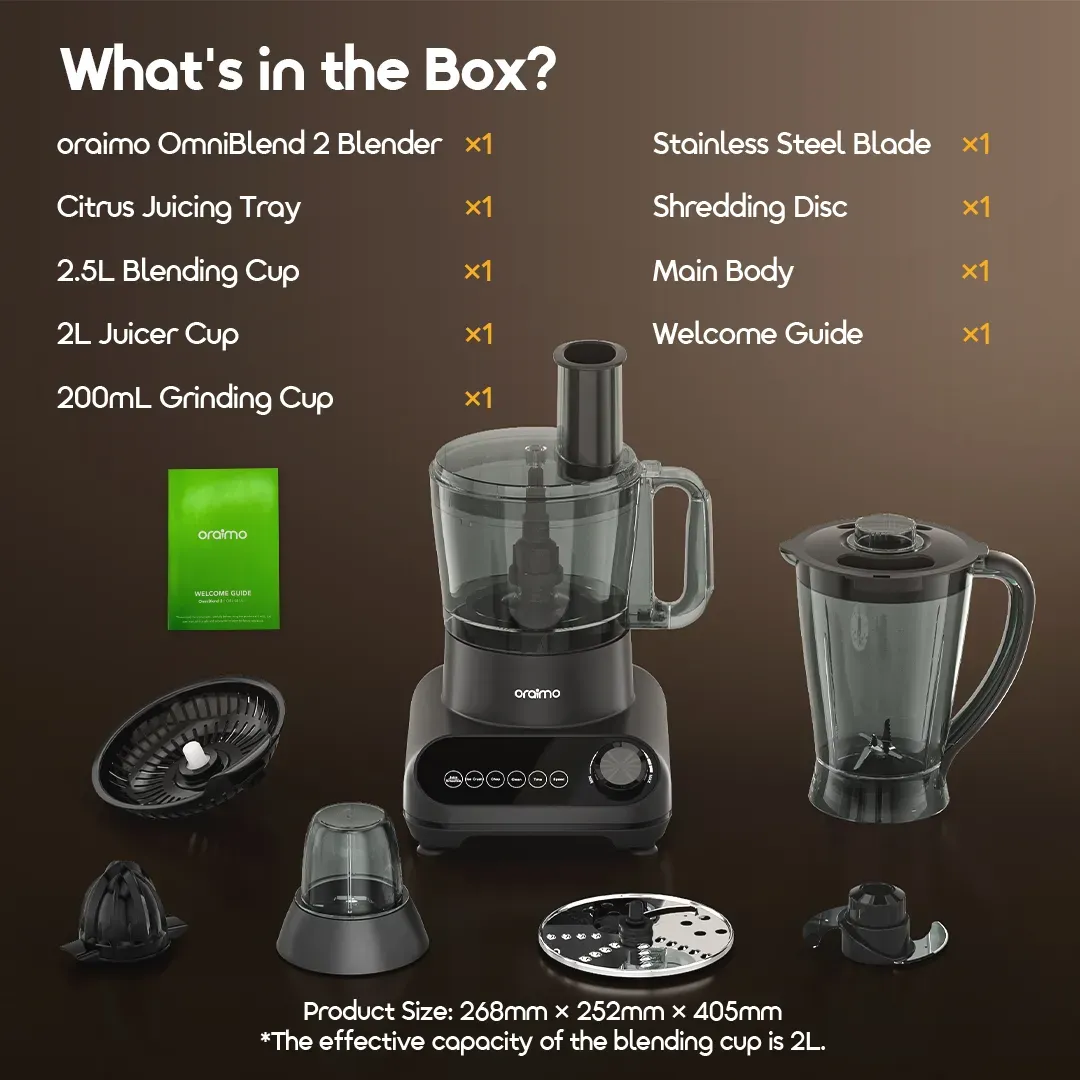Oraimo OmniBlend 2 21000 RPM Speed 5 In 1 Blender 2