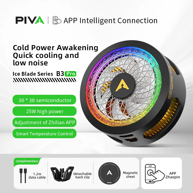 PIVA B3PRO 25W App Connection Semiconductor Gaming Mobile Phone Cooler Radiator 1