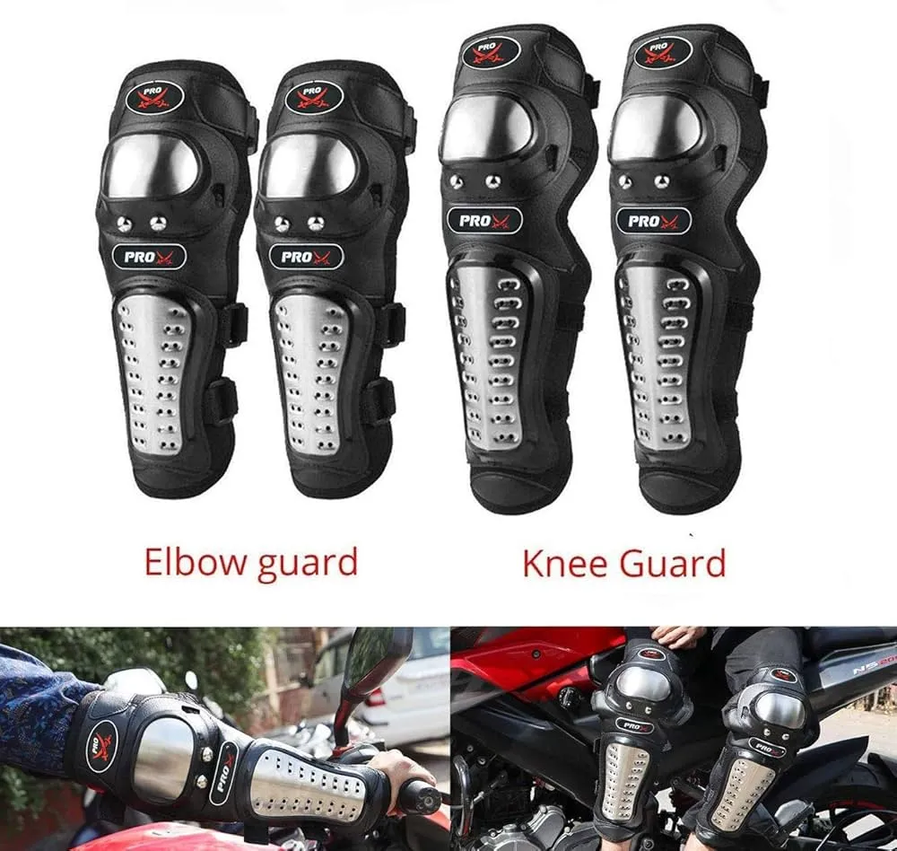 ProBiker ProX Stainless Steel Knee & Elbow Guard 1