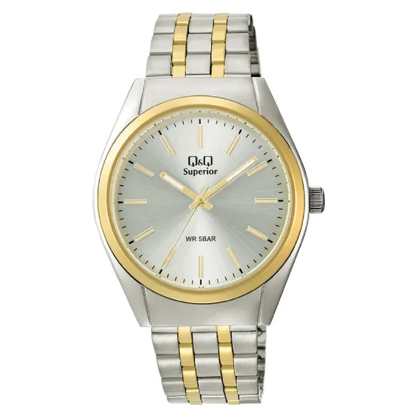 Q&Q Superior S25A-002PY Two-Tone Round Watch