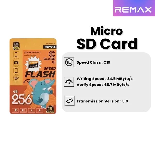 REMAX Micro SD Memory Card 256GB 4