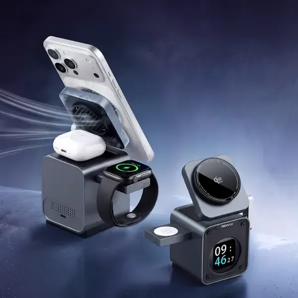 Remax CW19 4 In 1 Air Cooled Magnetic Wireless Charger