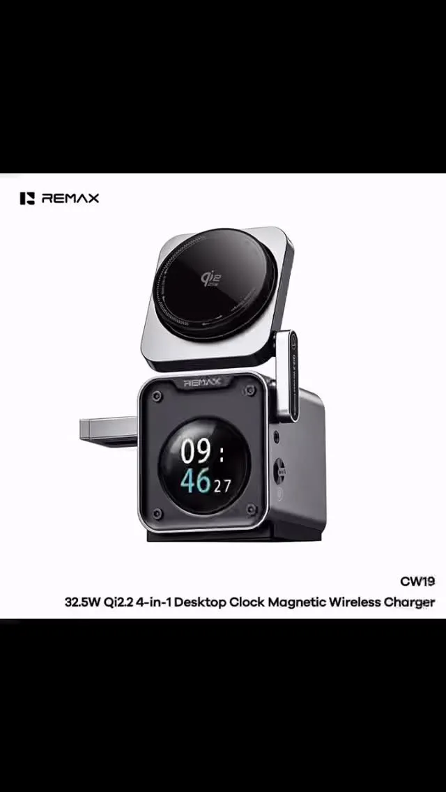 Remax CW19 4-in-1 Air-Cooled Magnetic Wireless Charger