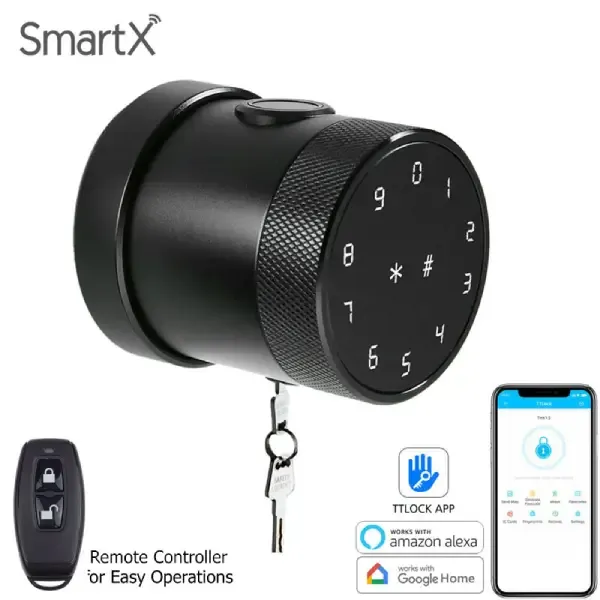 SmartX LVD 06TT Fingerprint Smart Knob Door Lock With Remote Control