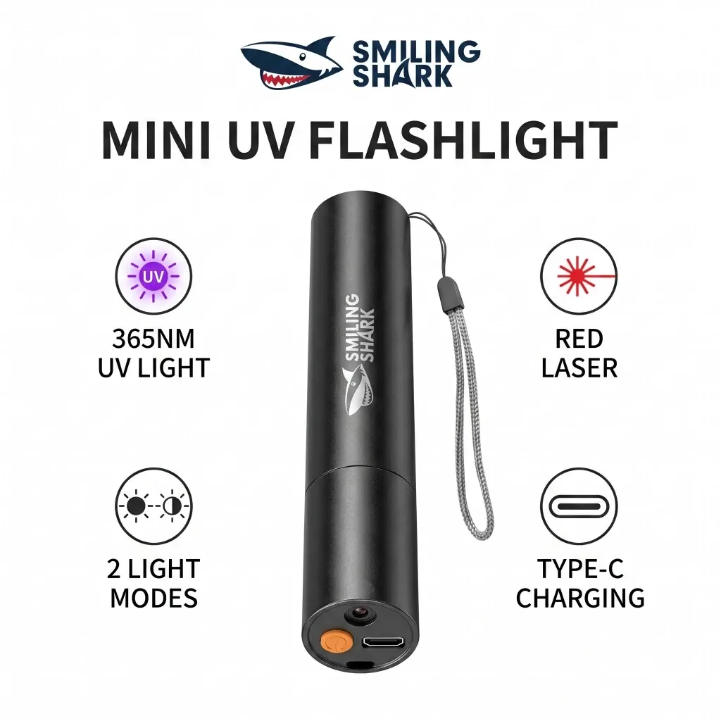 Smiling Shark SD0112 UV Flashlight & Laser Pointer 1