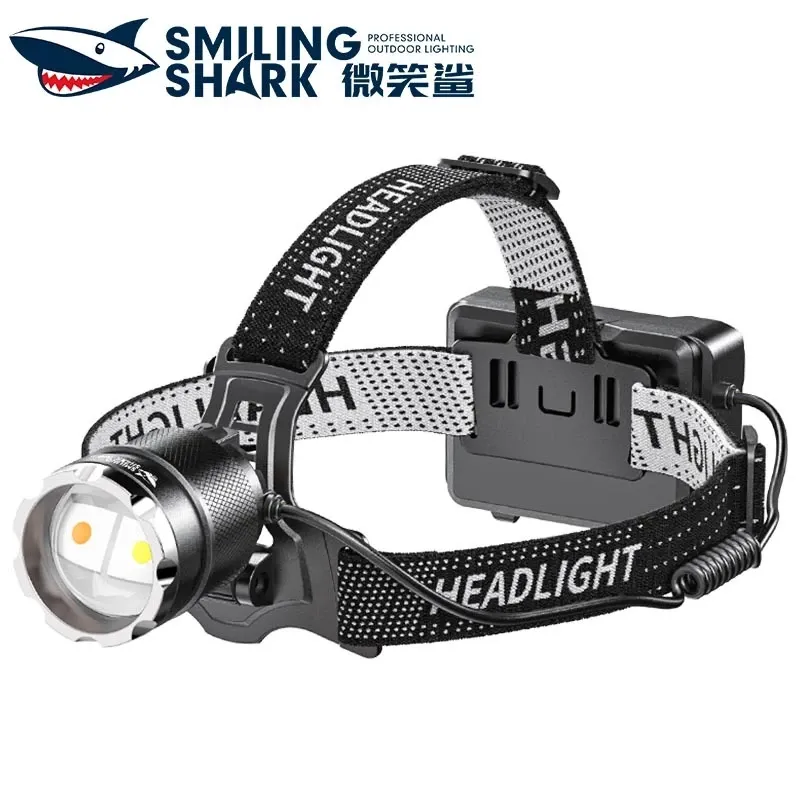 Smiling Shark TD8021 M80 Dual Light Source Zoom Sensor High Intensity Headlamp 1