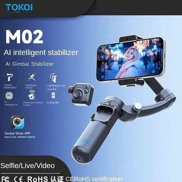 TOKQI M03 Handheld Gimbal 3-Axis AI Tracking Stabilizer
