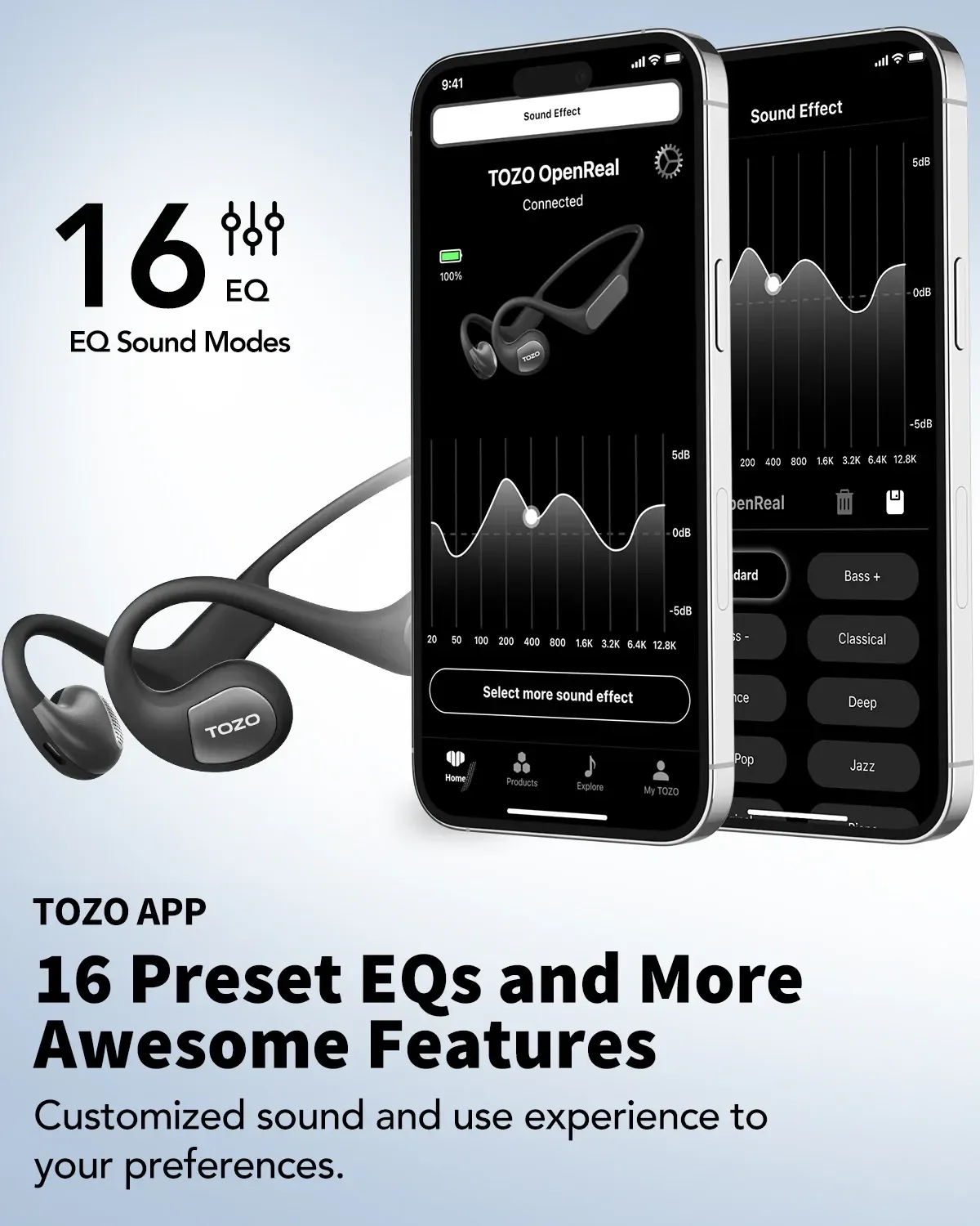 TOZO OpenReal Clear Sound Open Ear Headphones 2