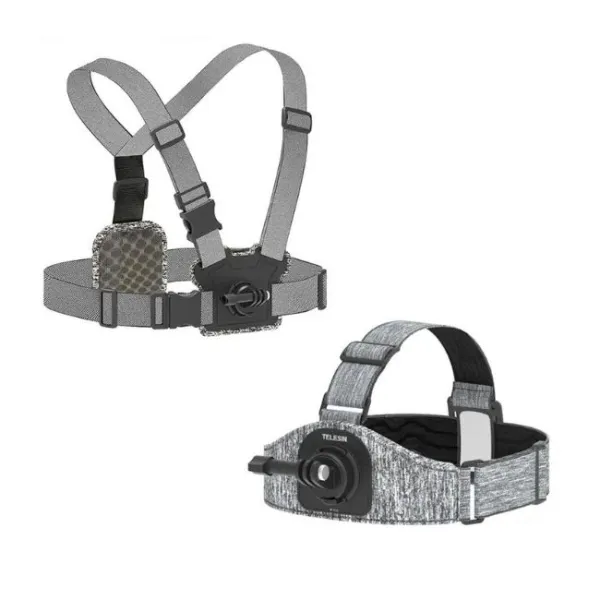 Telesin GP HMS T06 headband with two sports camera mounts