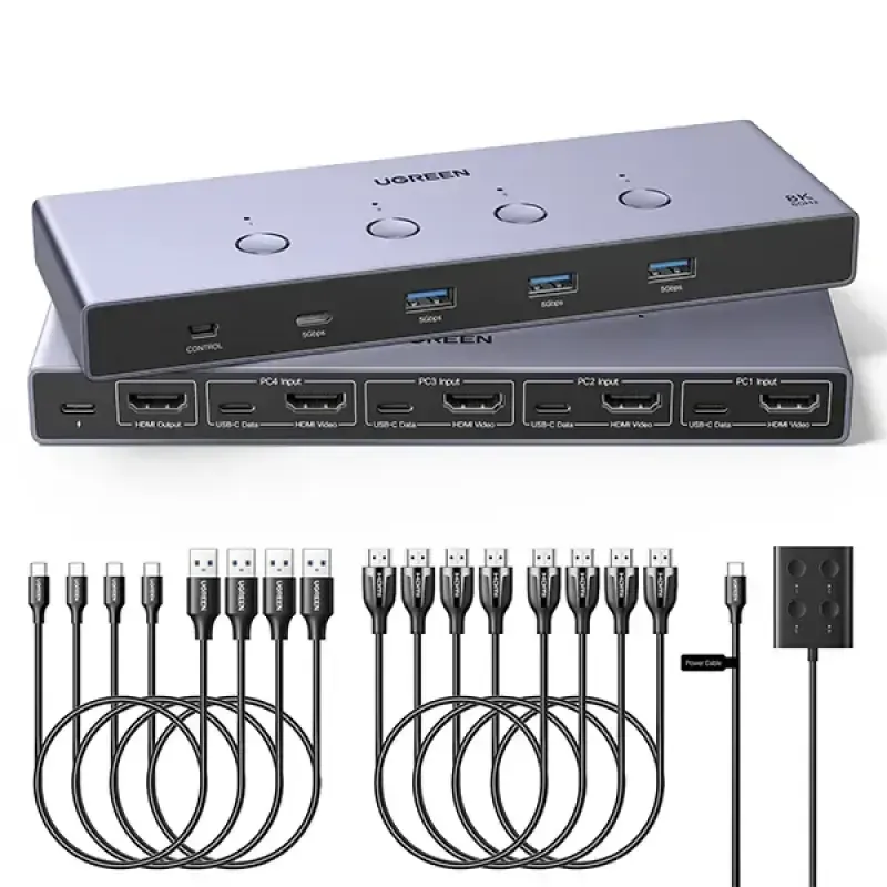 UGREEN AK701 (55397) 4 In 1 Out HDMI KVM Switch