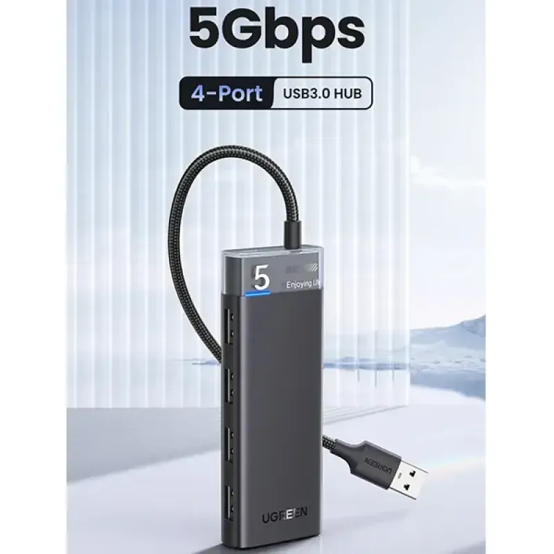UGREEN CM653 (15548) 4 Port USB A 3.0 Hub With USB C Power Supply