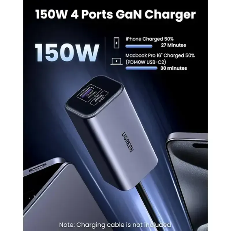 UGREEN EC706 (35571) 150W 4 Port GaN Fast Car Charger