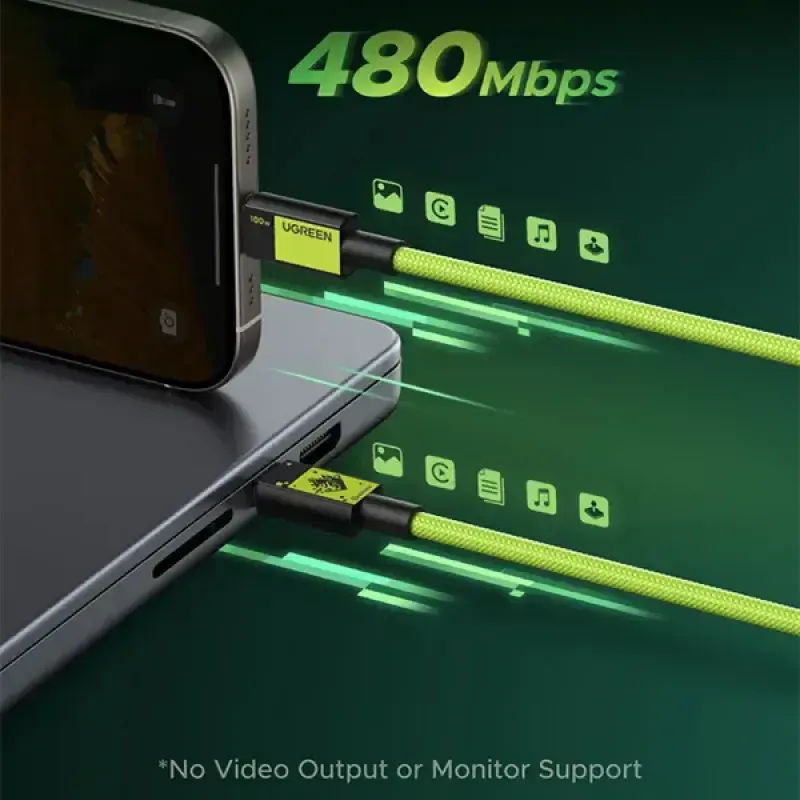 UGREEN L512 (45063GI) USB C to USB C 5A PD Fast Charging Cable Genshin Impact Edition